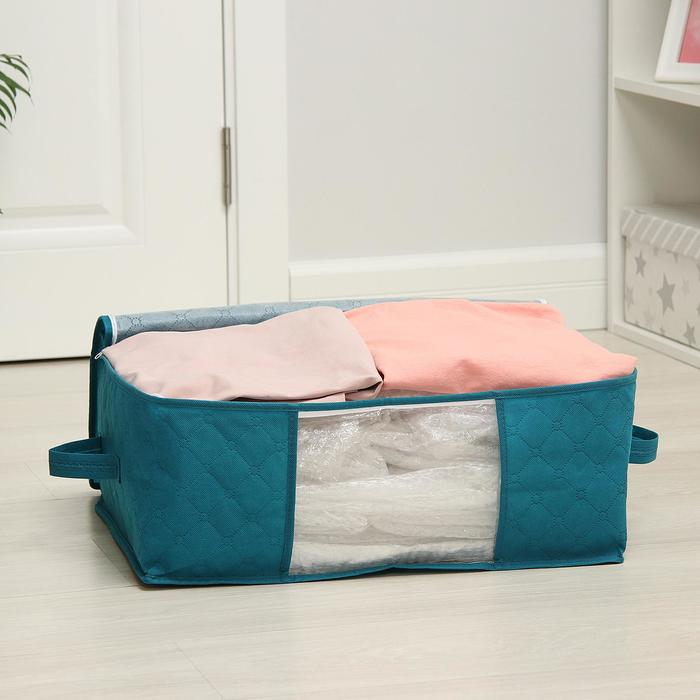 Кофр для хранения вещей «Синеглазка», 49×36×21 см, цвет синий Кофр для хранения вещей «Синеглазка», 49×36×21 см, цвет синий