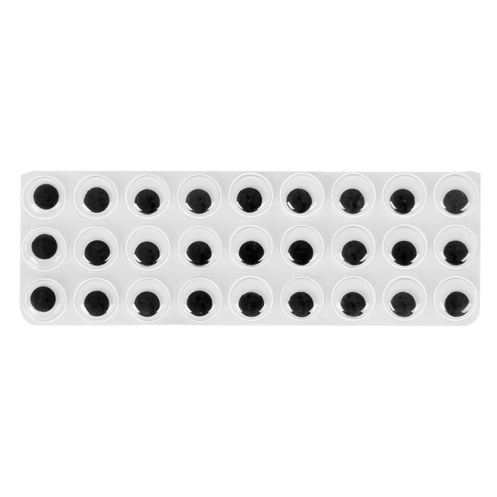 Глазки на клеевой основе, набор 27 шт., размер 1 шт. — 1,2 см Глазки на клеевой основе, набор 27 шт., размер 1 шт. — 1,2 см