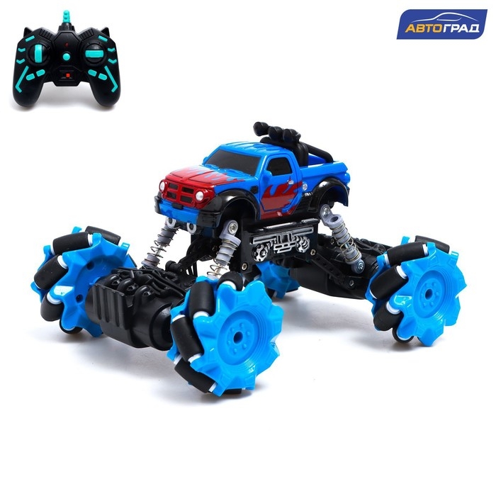 Джип радиоуправляемый DRIFT, 4WD, дрифт, работает от аккумулятора, цвет синий Джип радиоуправляемый DRIFT, 4WD, дрифт, работает от аккумулятора, цвет синий