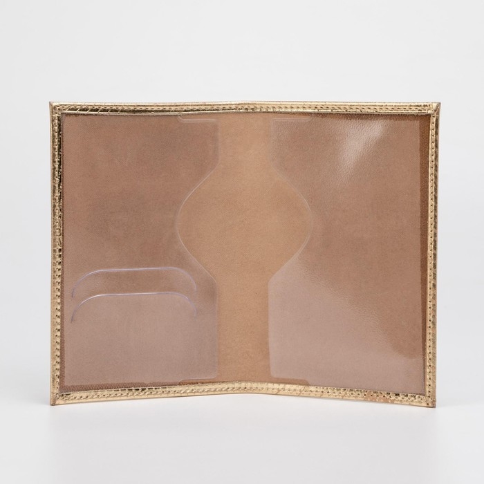 Обложка для паспорта, цвет золотой Обложка для паспорта, цвет золотой