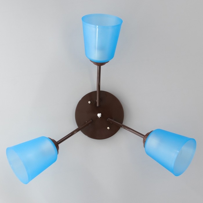 Люстра Люстра "Онлайн" (цилиндр) 3х15Вт Е27 МОДЕЛЬ: BR 00216 венге/синий