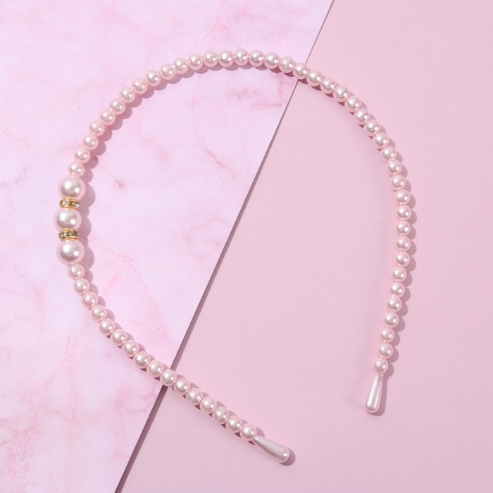 Ободок для волос «The story of my happiness» жемчужный Ободок для волос «The story of my happiness» жемчужный