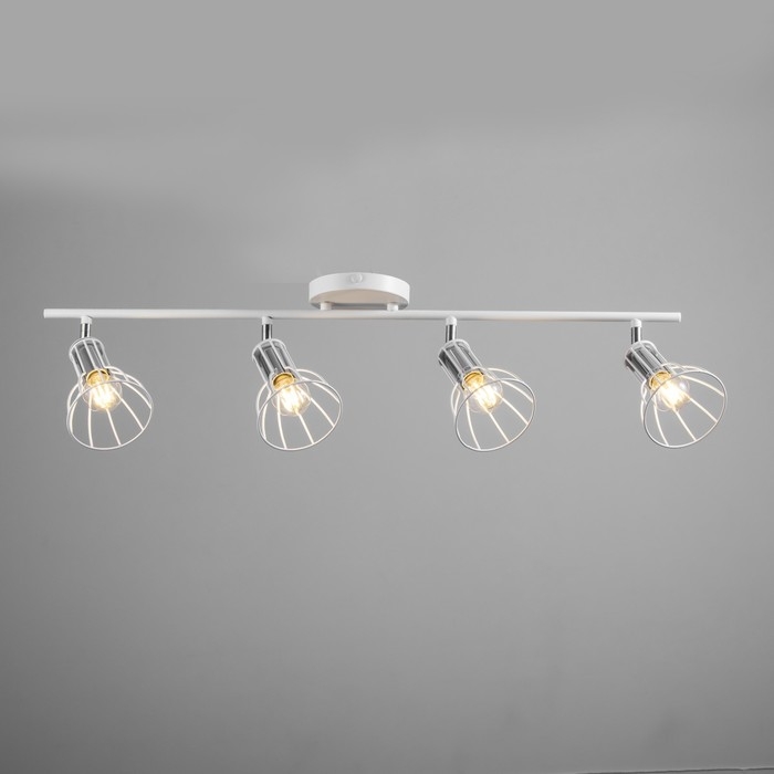 Светильник Светильник "Бостон" 4х60Вт Е14 белый/хром