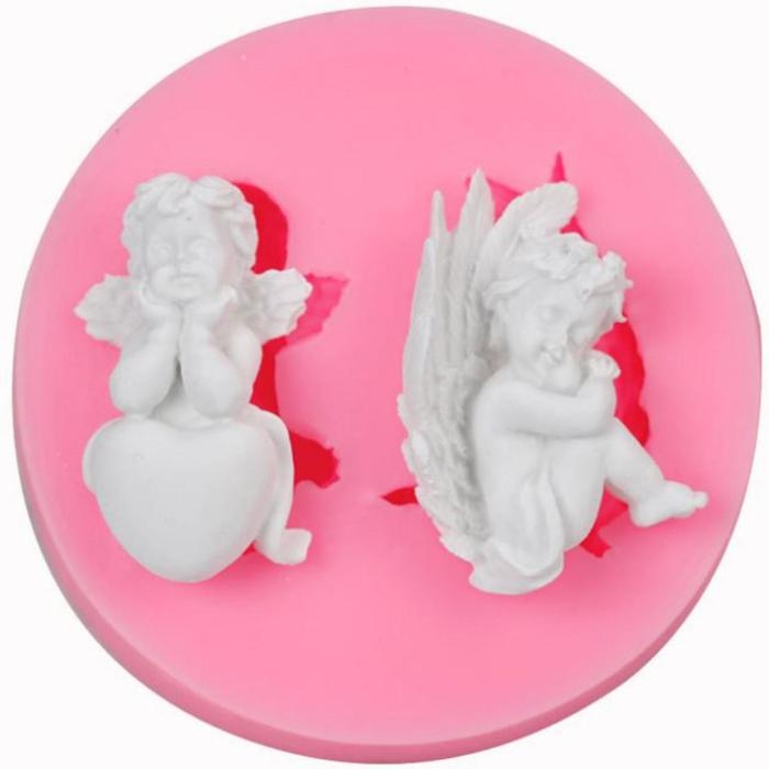 Молд силикон Молд силикон "Два ангелочка" 2 предмета 8х8х2 см