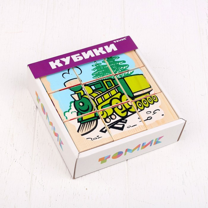 Кубики «Транспорт», 9 элементов Кубики «Транспорт», 9 элементов