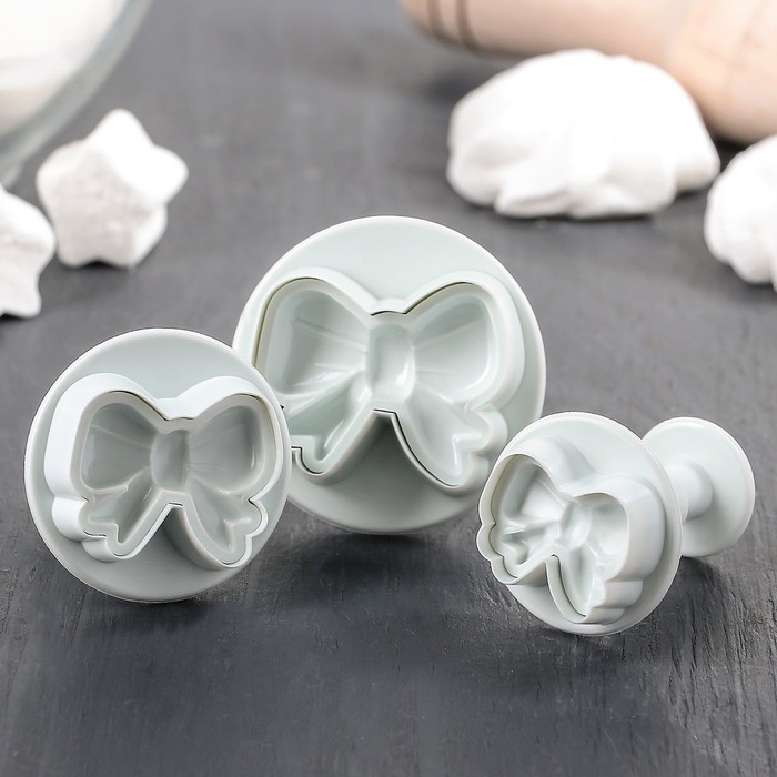 Набор плунжеров кондитерских Доляна «Бантик», 3 шт Набор плунжеров кондитерских Доляна «Бантик», 3 шт