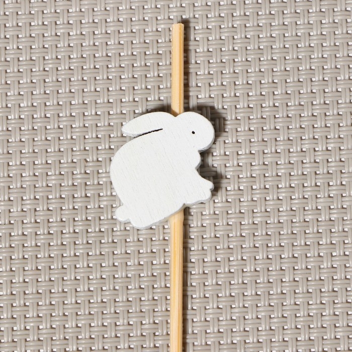 Шпажки Доляна «Пасхальные кролики», 12 см, набор 25 шт, цвет белый Шпажки Доляна «Пасхальные кролики», 12 см, набор 25 шт, цвет белый