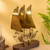 Корабль сувенирный 23х6,5х30 см, латунь