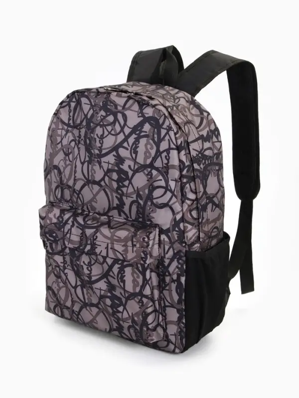 Рюкзак школьный &laquo;Абстракция&raquo;, на молнии, 3 кармана, 30&times;13&times;42 см, серый