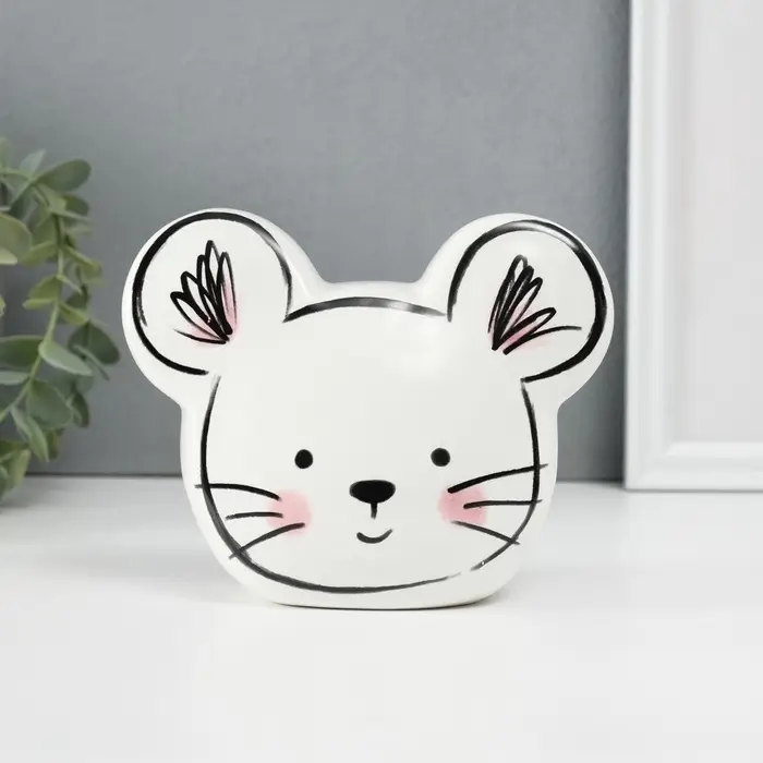 Копилка для денег &laquo;Милый мышонок&raquo;, керамика, 8.9&times;14.8&times;11.8 см