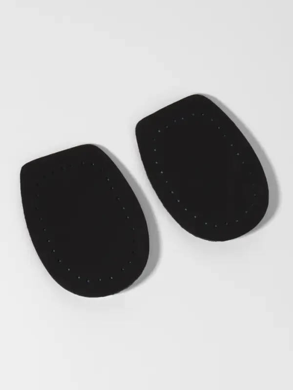 Подпяточники для обуви, кожаные, 10&times;7 см, пара, чёрные