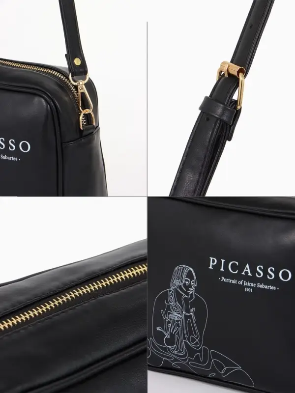 Сумка женская на молнии TEXTURA, 22&times;8&times;17 см, чёрная