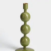 Подсвечник на 1 свечу &laquo;Авокадо&raquo;, с 3 сферами, 10&times;10&times;25 см