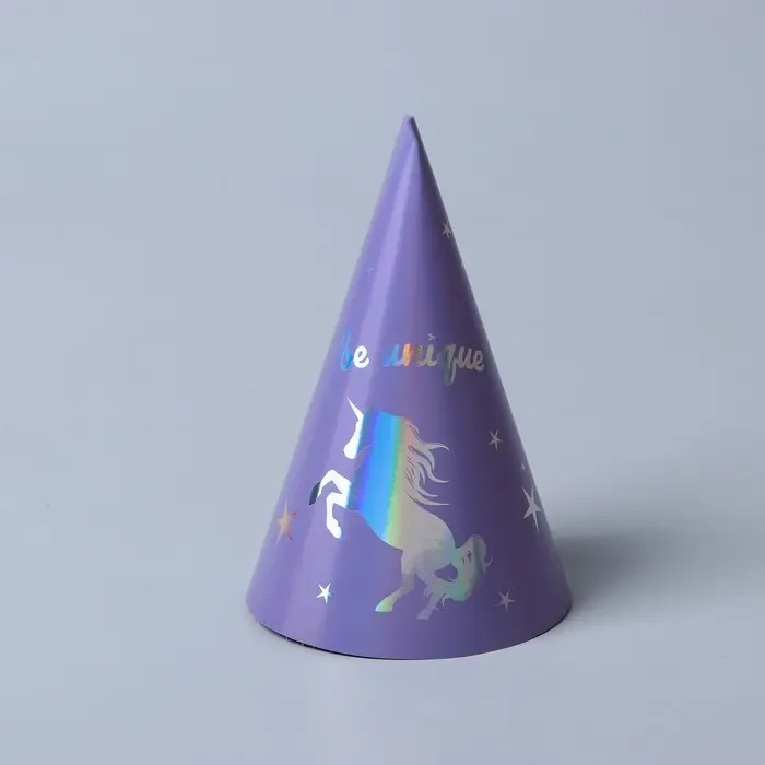 Набор для праздника «Голография», тарелки одноразовые, топпер для торта, скатерть, колпаки Набор для праздника «Голография», тарелки одноразовые, топпер для торта, скатерть, колпаки