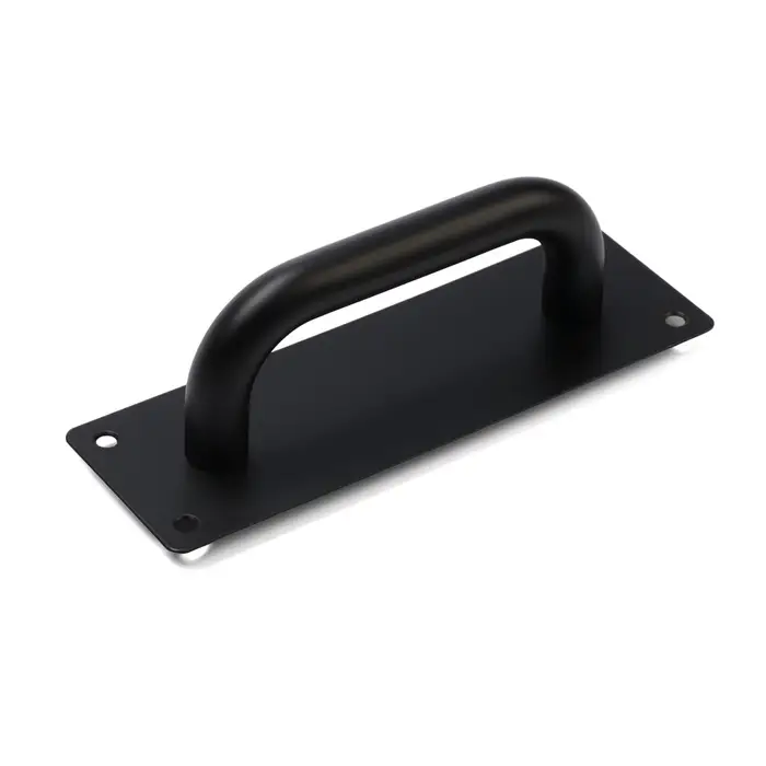 Ручка дверная, чёрная, 200&times;65 мм