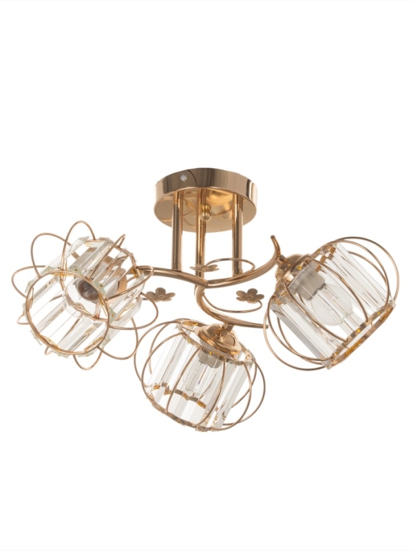 Люстра Люстра "Переливы" 3х40Вт Е27 золото