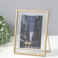 Фоторамка металл 10х15 см "Тонкая полоска" 0,8х15,5х20,5 см