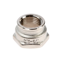 Муфта переходная AQUALINK, 1/2" х 3/4", внутренняя резьба, никелированная латунь