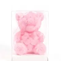Свеча декоративная "Мишутка" 110 гр, 6х4,8х8 см, 6 ч, розовый