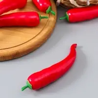 Муляж "Перец острый" 18 см, красный