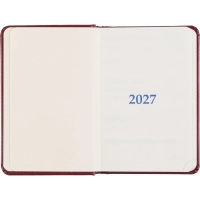 Ежедневник датированный 2027 Attache АГЕНДА А6 168л 100x150мм бордо