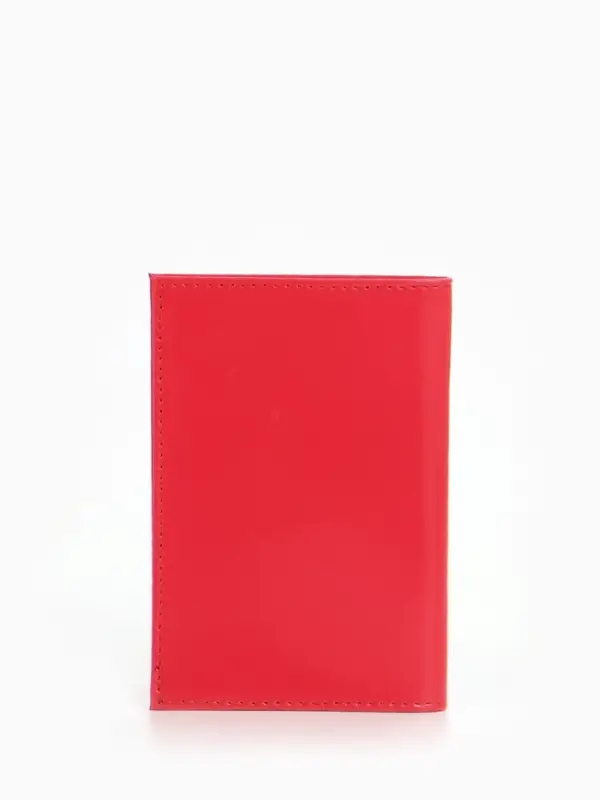 Обложка для паспорта, натуральная кожа, тиснение фольгой, гладкая, розовая