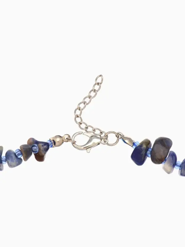 Ожерелье из камня, 45 см, синее