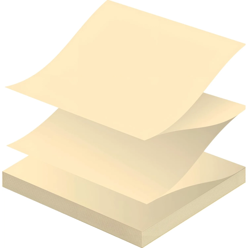 Стикеры Z-сложения ATTACHE с клеев.краем Z-блок 76х76 желтый 100л