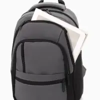 Рюкзак школьный, 2 отделения, 5 карманов, водонепроницаемое дно, 26&times;14&times;39 см, серый