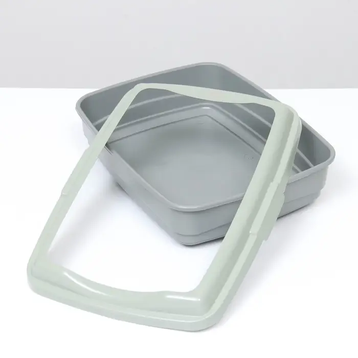 Лоток большой с бортиком Atlantis &laquo;Стандарт&raquo;, 43&times;33&times;12.5 см, серый