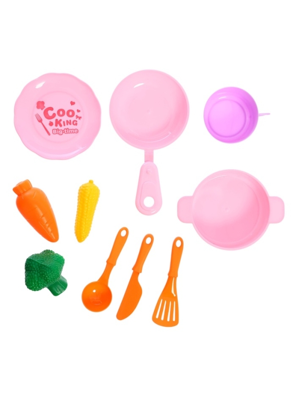 Игровой набор «Чистая кухня», функциональная раковина, посуда, продукты