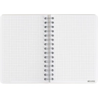 Тетрадь общая А5 Attache Miss Office 128л клетка гребень голубой с серебром