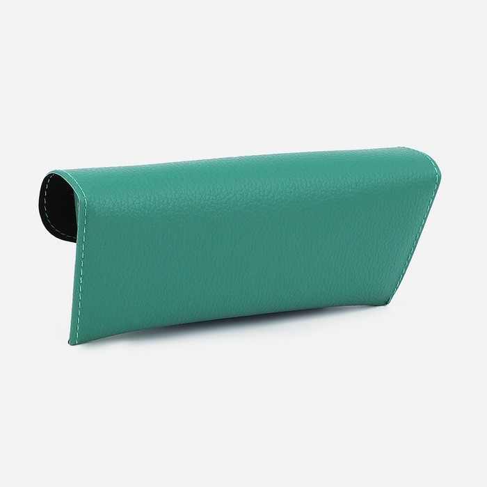 Футляр для очков на кнопке, длина 17 см, цвет зелёный Футляр для очков на кнопке, длина 17 см, цвет зелёный