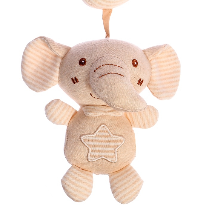 Подарочный набор для новорождённых «Слоник», 3 мягкие погремушки Подарочный набор для новорождённых «Слоник», 3 мягкие погремушки