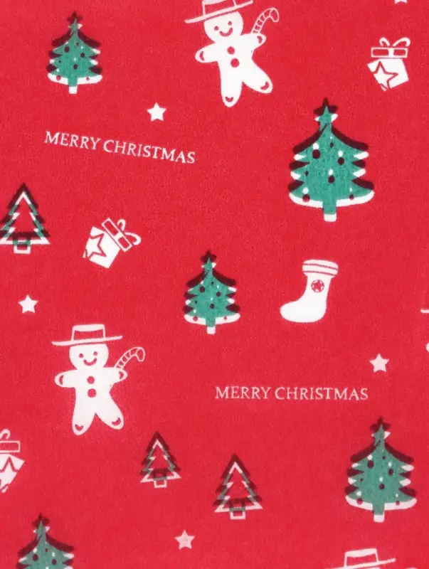 Бумага упаковочная тишью "Пряничный человечек", красная, 50 х 66 см