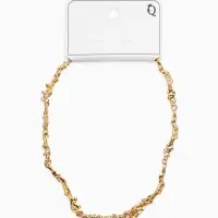 Колье "Мятое" тонкое, цвет золото 35см+ удл Колье "Мятое" тонкое, цвет золото 35см+ удл
