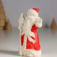 Фигурка гипс &laquo;Дед Мороз с посохом&raquo;, 10&times;6 см