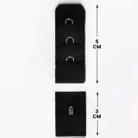 Застёжка для бюстгальтера, 3 ряда 1 крючок, 10 шт., чёрная