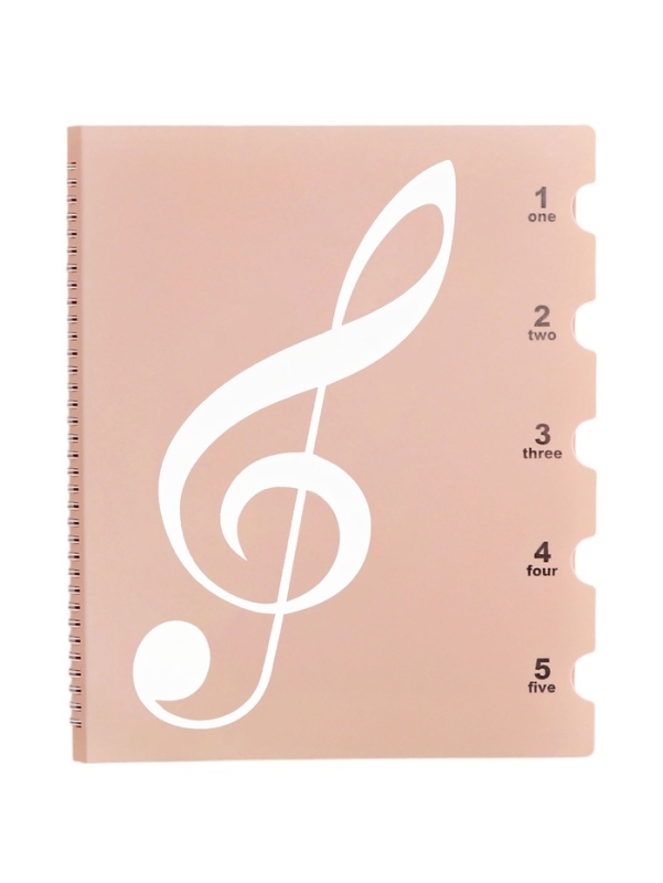 Нотная папка - 30 файлов 60 листов розовая Нотная папка - 30 файлов 60 листов розовая