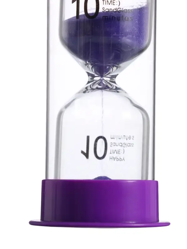 Часы песочные Happy time, на 10 минут, 12&times;5.5 см, сиреневые