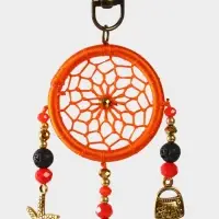 Брелок ловец снов, 17 см, оранжевый Брелок ловец снов, 17 см, оранжевый