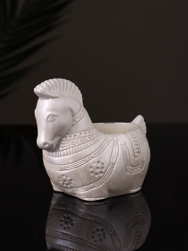 Кашпо Кашпо "Лошадка с орнаментом" 8х9х6 см, перламутр