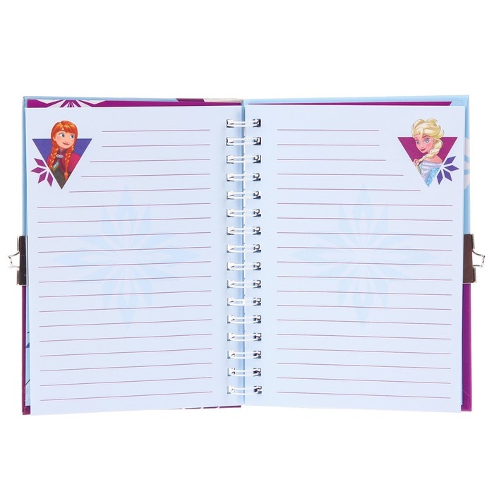 Записная книжка на замочке А6, Записная книжка на замочке А6, "Эльза", 50 листов, Холодное сердце