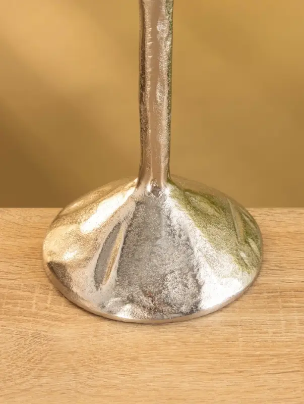 Подсвечник  Подсвечник "Вормик" алюминий 39 см, цв. серебро