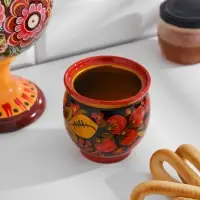 Банка для хранения сыпучих продуктов &laquo;Чайница&raquo;, 11&times;9 см, хохлома, дерево, МИКС