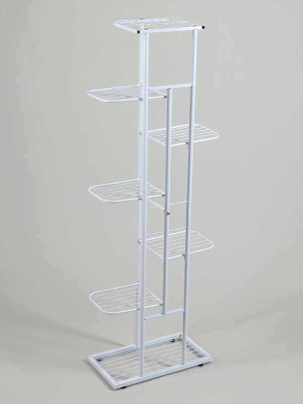 Подставка для цветов Greengo, 7 полок, 43 × 22 × 126 см, напольная, металл, белая Подставка для цветов Greengo, 7 полок, 43 × 22 × 126 см, напольная, металл, белая