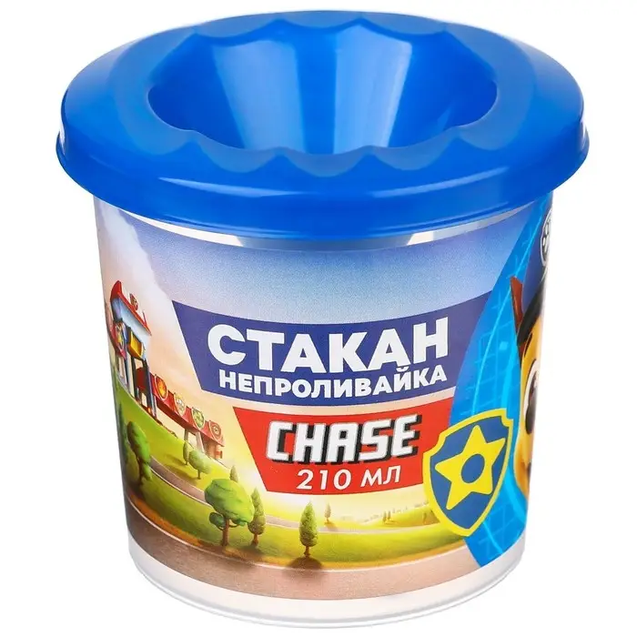 Стакан - непроливайка, одинарный, &laquo;Щенячий патруль&raquo;