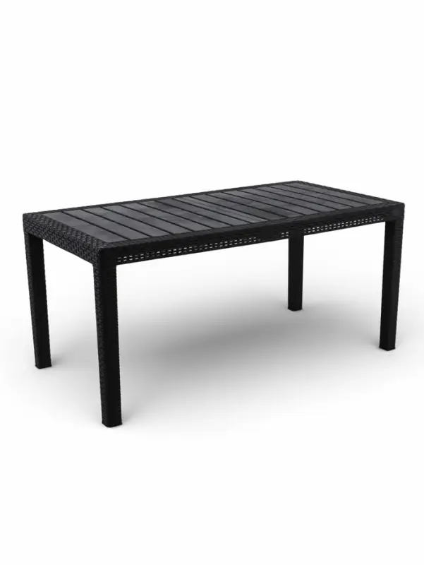 Стол садовый Rattan, 153.2&times;78.9&times;70.1 см, пластиковый, цвет горький шоколад