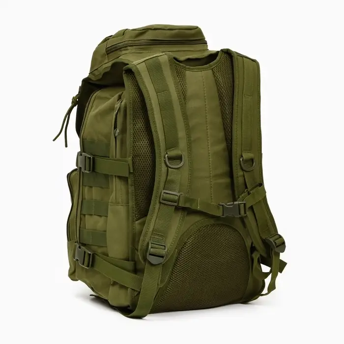 Рюкзак тактический туристический Storm tactic, 40 л, с карманами, однотонный, оливковый