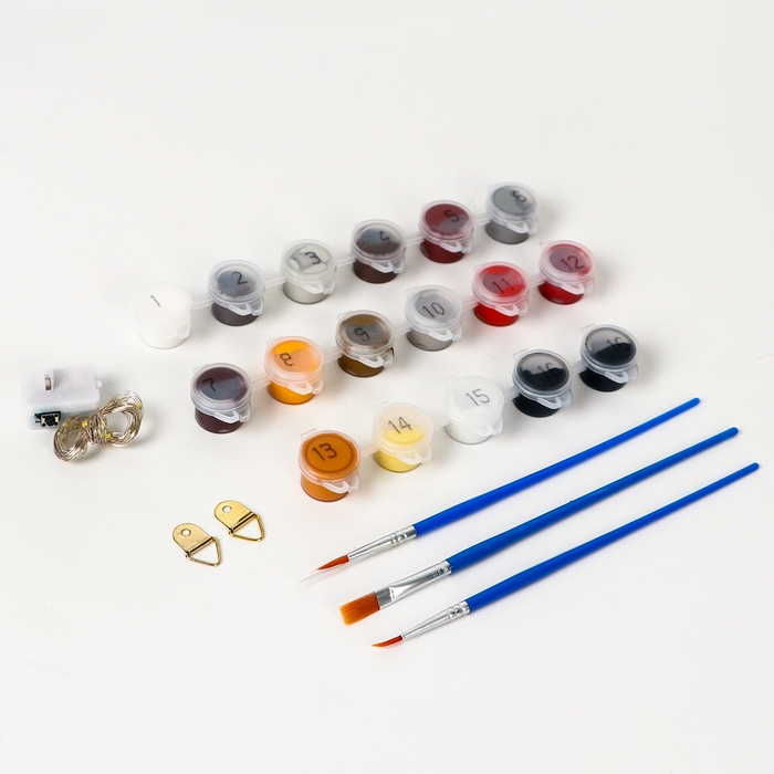 Картина по номерам с подрамником и гирляндой «Набережная», 30 х 40 см Картина по номерам с подрамником и гирляндой «Набережная», 30 х 40 см